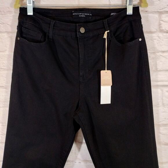 E Sanctuary Denim Black Embellished Connector Kick Cropped Jeans NWT Size 30 - Picture 2 of 13